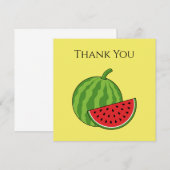 Wassermelone und Slice Personalize Dankeskarte (Vorne/Hinten)