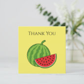 Wassermelone und Slice Personalize Dankeskarte (Stehend Vorderseite)