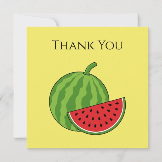 Wassermelone und Slice Personalize Dankeskarte (Vorderseite)