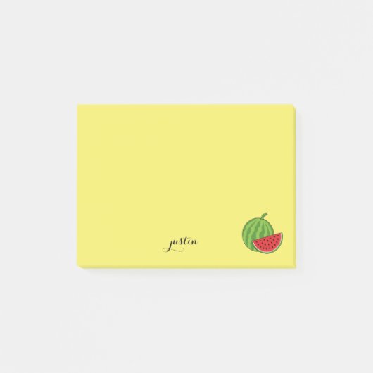 Wassermelone und Slice Personalize Post-it Klebezettel (Vorderseite)