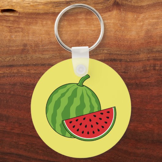 Wassermelone und Slice Personalize Schlüsselanhänger (Rückseite)