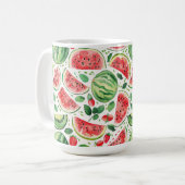 Wassermelone und Sommerfruchtmuster Kaffeetasse (Vorderseite Links)