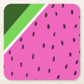 Wassermelone-Untersetzer Rechteckiger Pappuntersetzer (Vorderseite)