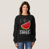 Wassermelone Vegan im Leben Süße Natur Sweatshirt (Vorne ganz)