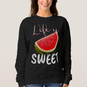 Wassermelone Vegan im Leben Süße Natur Sweatshirt