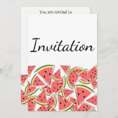 Wassermelone — Vertikale Einladung (Vorne/Hinten)