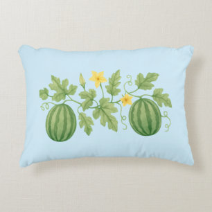 Wassermelone Vincine mit Blume Dekokissen