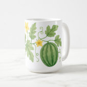 Wassermelone Vincine mit Blume Kaffeetasse (VorderseiteRechts)