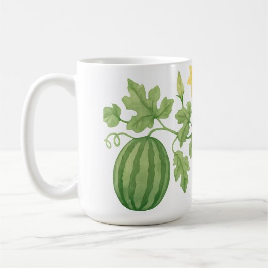 Wassermelone Vincine mit Blume Kaffeetasse (Links)