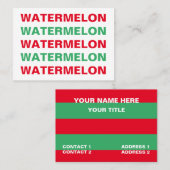 Wassermelone Visitenkarte (Vorne/Hinten)