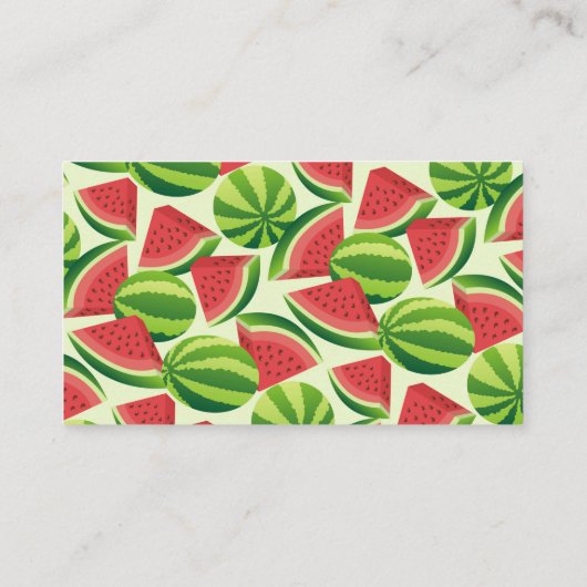 Wassermelone Visitenkarte (Rückseite)