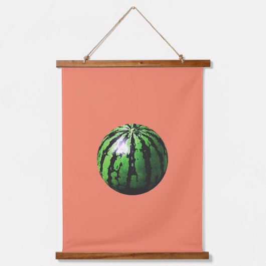 Wassermelone Wandteppich Mit Holzrahmen (Vorderseite)