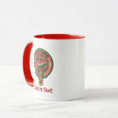 Wassermelone Wappen über Tartan Tasse (Vorderseite Links)