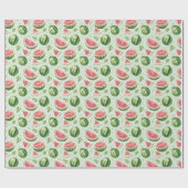Wassermelone Wasserfarbe Frucht Muster Geschenk Geschenkpapier (Flach)