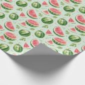 Wassermelone Wasserfarbe Frucht Muster Geschenk Geschenkpapier (Ecke)