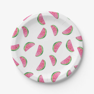 Wassermelone-Wasserfarbe-Partyplatte Pappteller