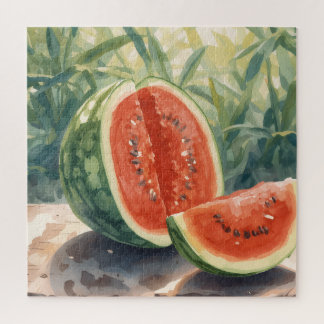 Wassermelone Wasserfarbe Puzzle