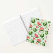 Wassermelone Wasserfarbe Sommer Frucht Muster Notizblock (Innenseite)