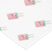 Wassermelone Watercolor Pop Großer Tischläufer (Ecke)