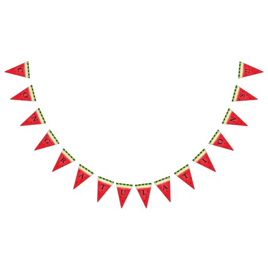 Wassermelone Wecken Maßgeschneiderte Letterflaggen Wimpelkette (Alle)