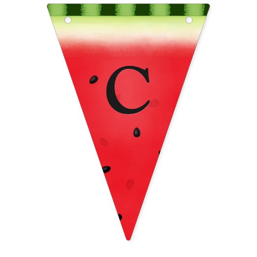 Wassermelone Wecken Maßgeschneiderte Letterflaggen Wimpelkette (Erste Fahne)