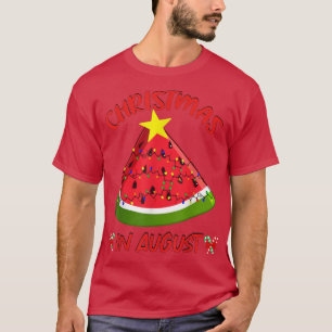 Wassermelone Weihnachtsbaum Weihnachten im August  T-Shirt