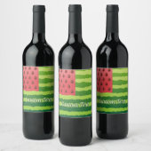 Wassermelone Weinetikett (Flaschen)