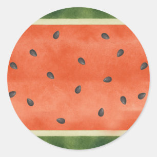 Wassermelone, wie auch immer Sie sie schneiden, So Runder Aufkleber