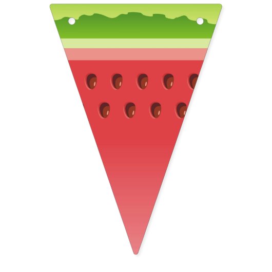 Wassermelone Wimpelkette (Dritte Fahne)