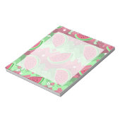 Wassermelone Zickzack Muster Notizblock (Rotiert)