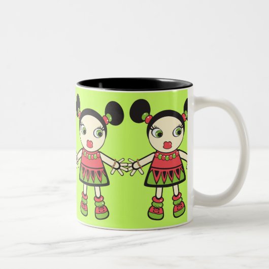 Wassermelone Zweifarbige Tasse (Rechts)