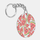 Wassermelone zweiseitig schlüsselanhänger (Vorderseite links)