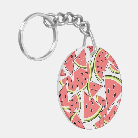 Wassermelone zweiseitig schlüsselanhänger (Vorderseite links)