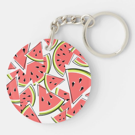Wassermelone zweiseitig schlüsselanhänger (Rückseite)
