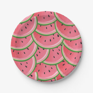 Wassermelonegeburtstag Papier-Tellersommer Melone Pappteller