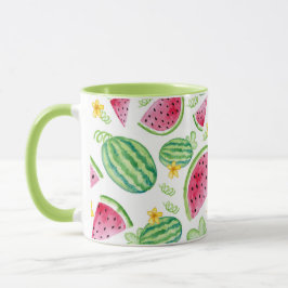 Wassermelonehandgemalte Watercolor-Muster-Tasse Tasse