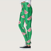 Wassermelonen-Aquarellmuster Leggings (Links)