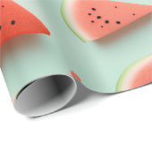 Wassermelonen auf Grün Geschenkpapier (Rolleneckpunkt)