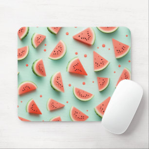 Wassermelonen auf Grün Mousepad