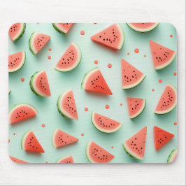 Wassermelonen auf Grün Mousepad