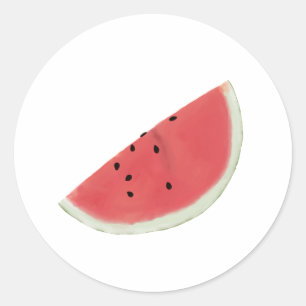 Wassermelonen-Aufkleber Runder Aufkleber