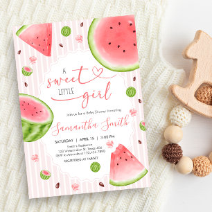 Wassermelonen-Baby-Party Einladung