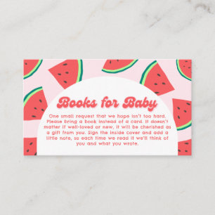 Wassermelonen-Baby-Shower-Bücher für Baby Begleitkarte