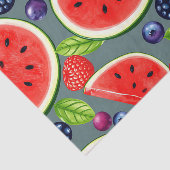 Wassermelonen-Beeren-Sommer-Muster Seidenpapier (Ausschnitt)