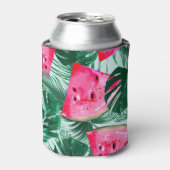 Wassermelonen, Blätter aus Palmen: tropisches naht Dosenkühler (Kanne Vorderseite)