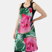 Wassermelonen, Blätter aus Palmen: tropisches naht Schürze (InSitu)