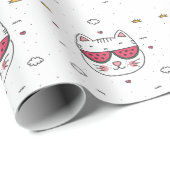 Wassermelonen-Brille Geschenkpapier (Rolleneckpunkt)