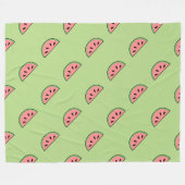 Wassermelonen Custom Fleece Blanket (Vorderseite (Horizontal))