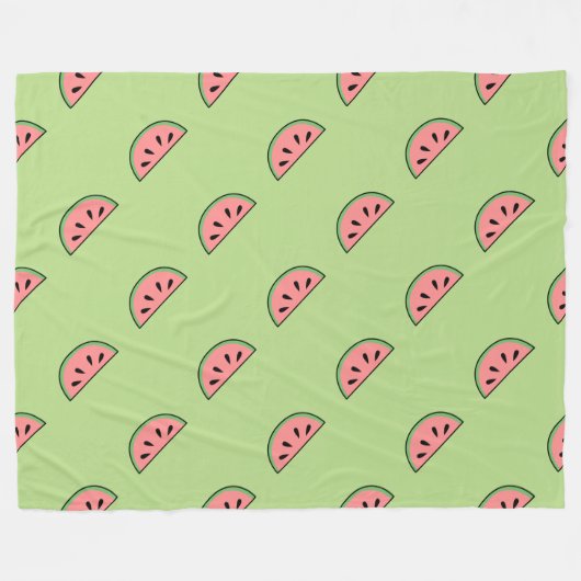 Wassermelonen Custom Fleece Blanket (Vorderseite (Horizontal))