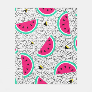 Wassermelonen-Dreiecke: Retro-Sommertextur. Fleecedecke